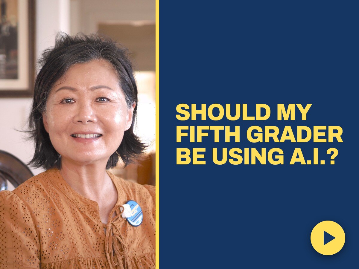 Jennifer Mak answering a question about AI in schools