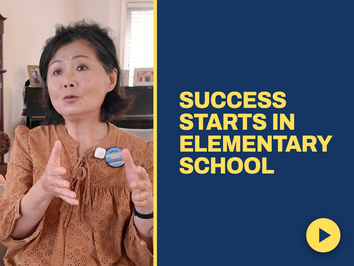 Jennifer Mak explaining why success starts in elementary school