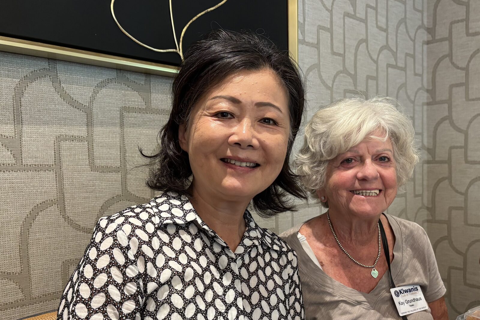 Jennifer Mak with Kay Grundhaus of the Kiwanis Club of Torrance