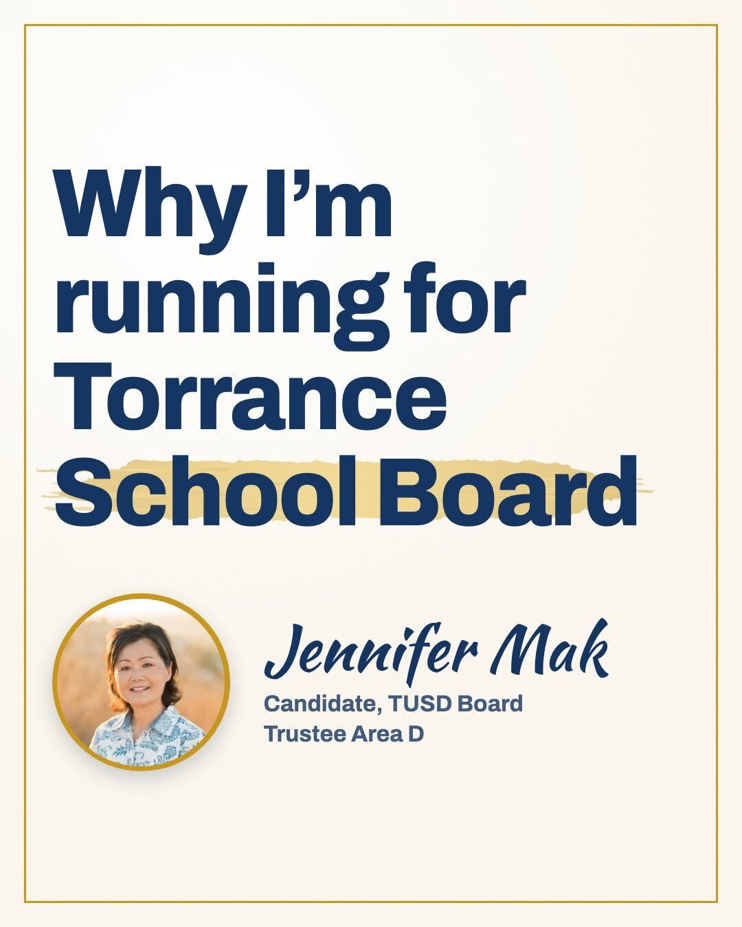 Why I’m running for Torrance School Board, Jennifer Mak