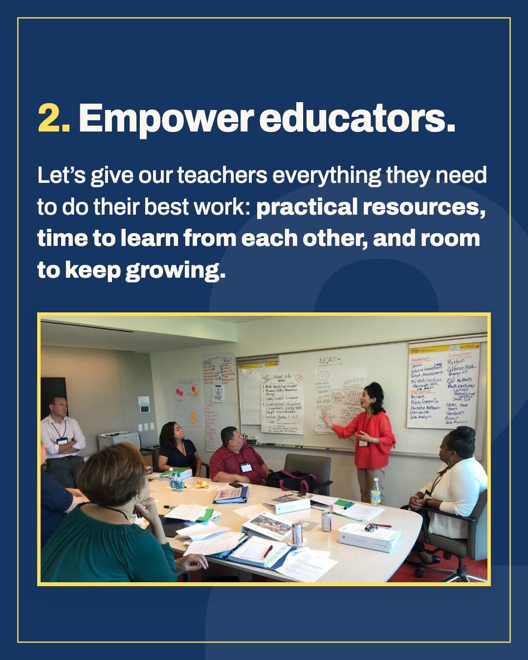 2. Empower educators: practical resources, time to learn from each other, and room to keep growing