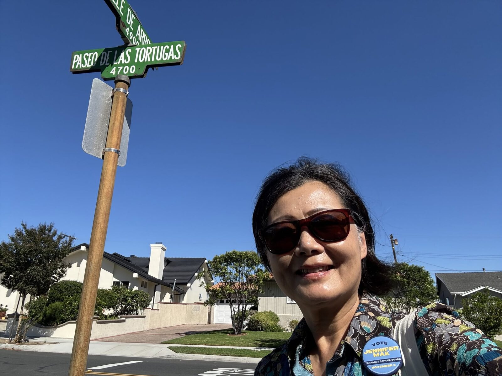 Jennifer Mak canvassing in Area D