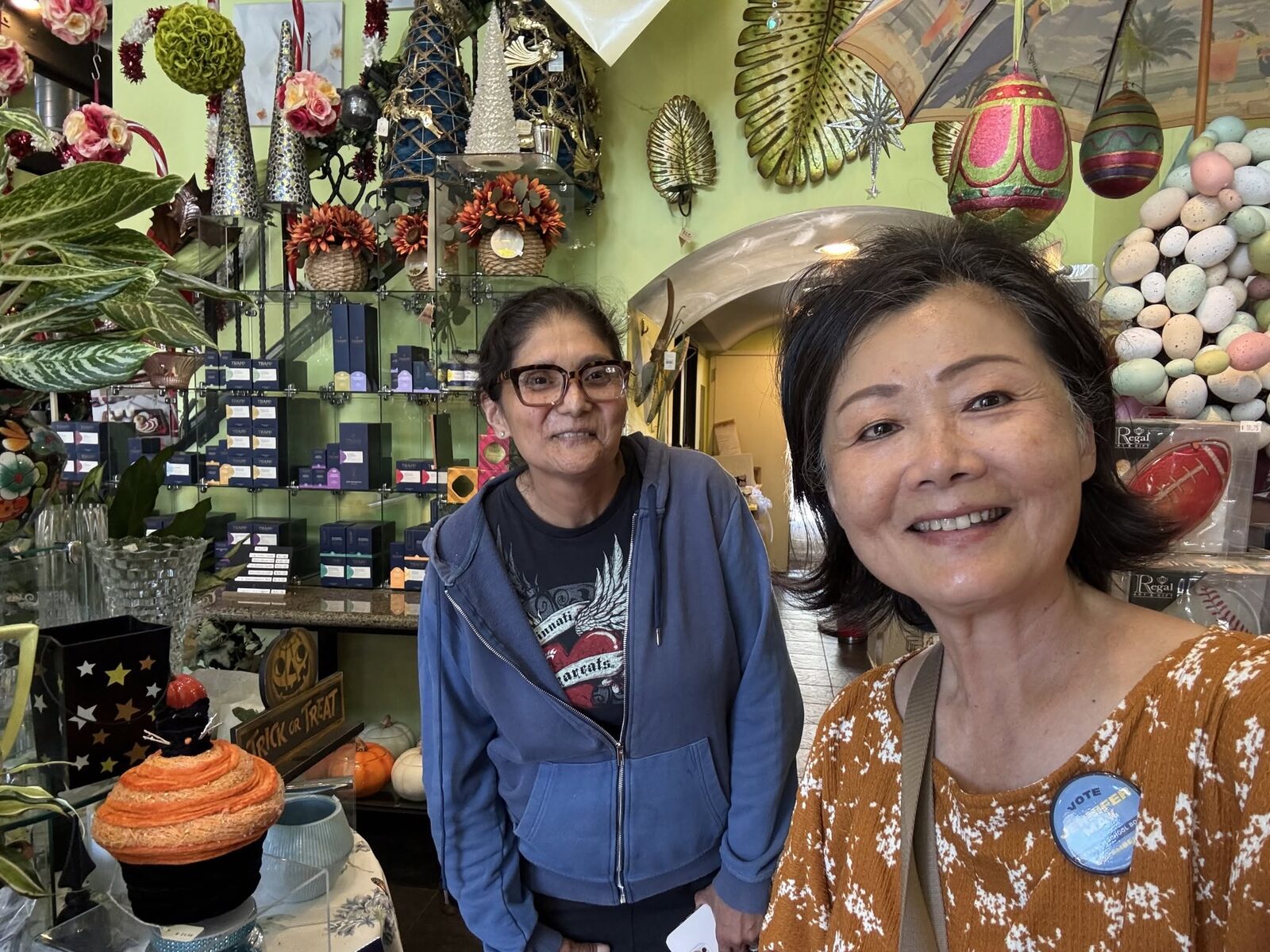 Jennifer Mak at Villa Hermosa Plant Shop with Jackson’s mom