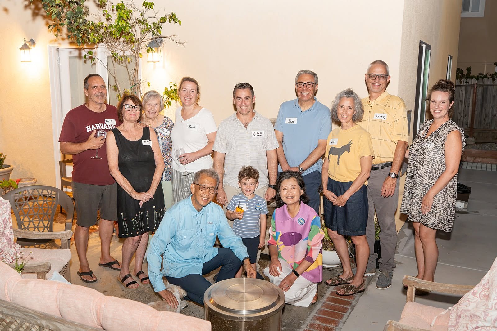 Neighbors gathered with Jennifer Mak at a meet and greet