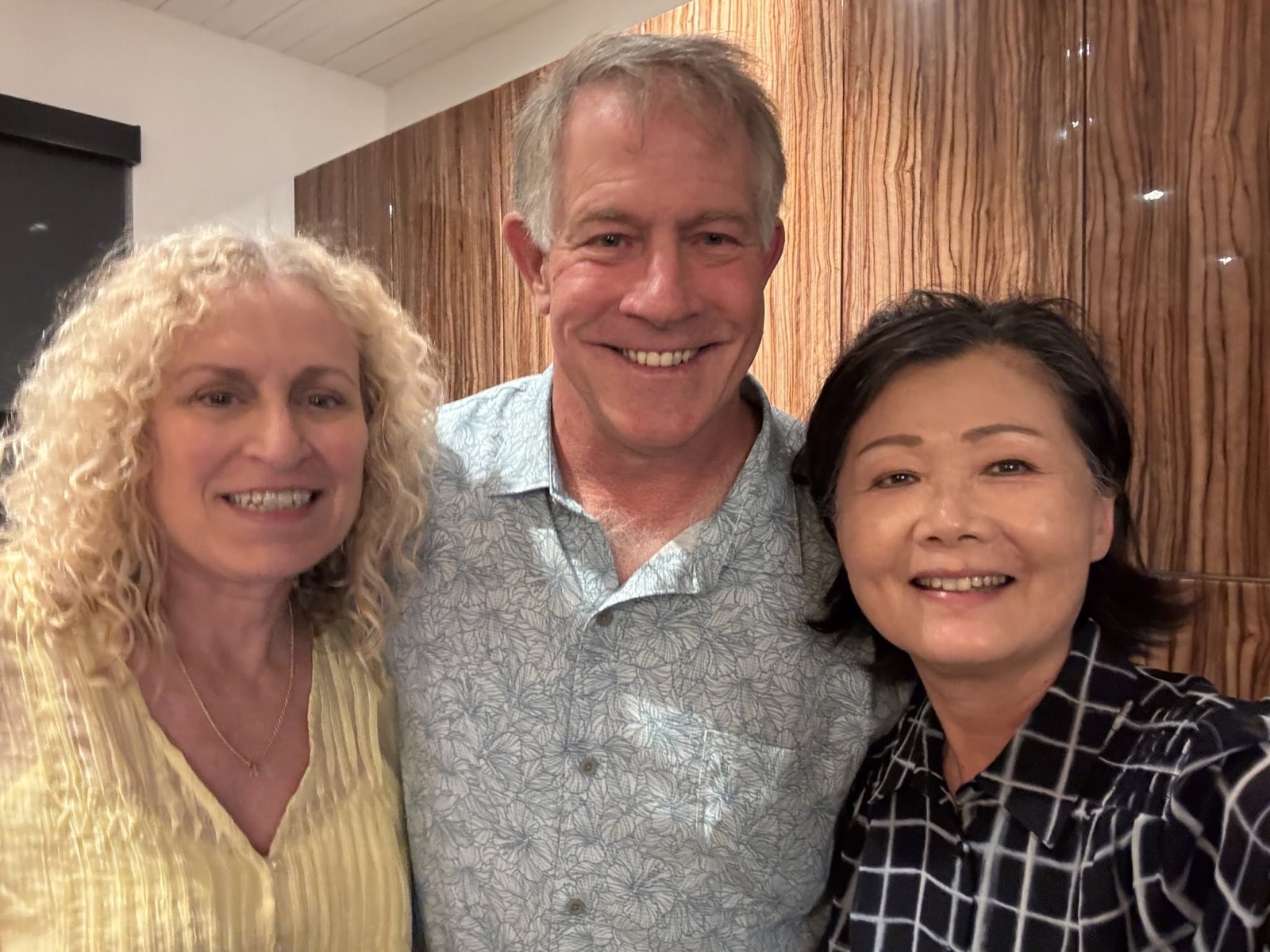 Jennifer Mak with neighbors at a birthday celebration