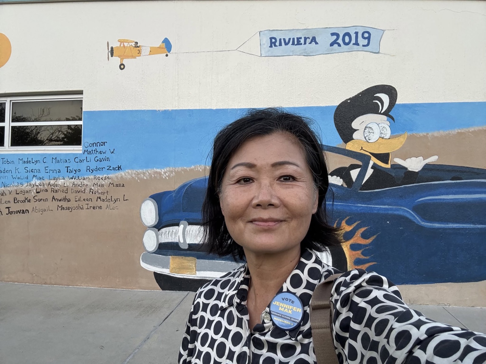 The Riviera 2019 mural, painted with students’ names