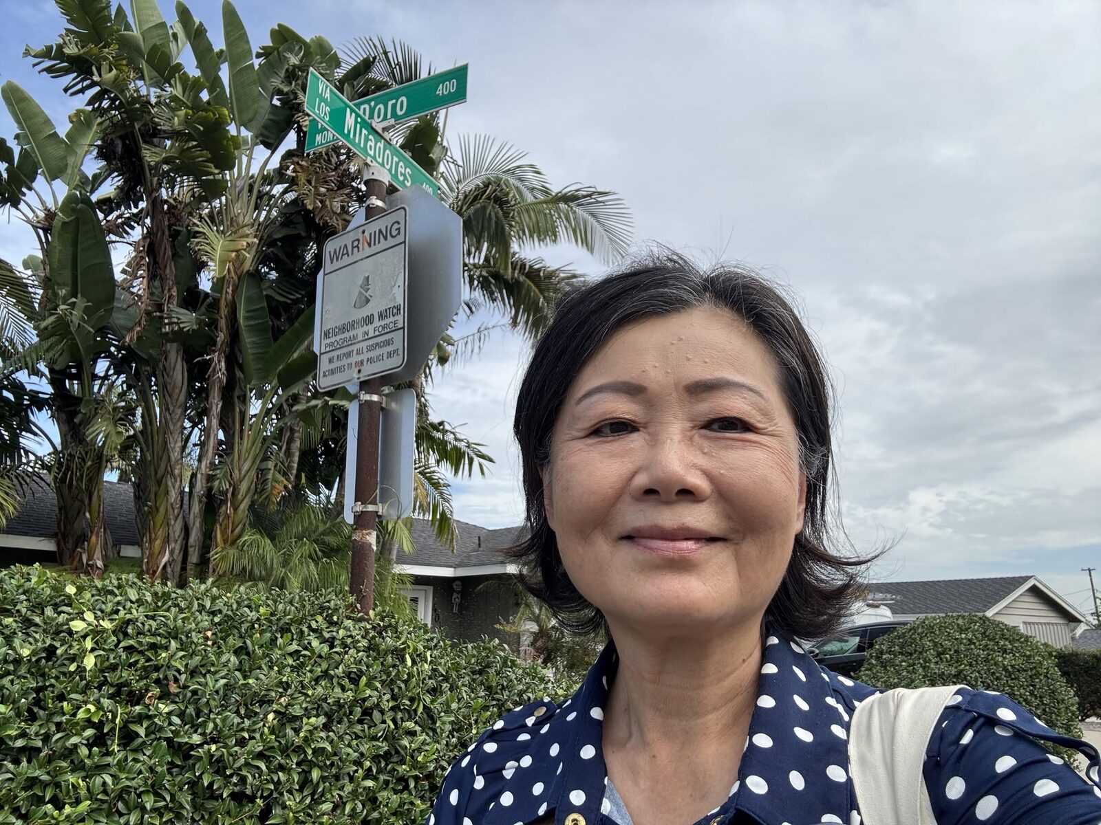 Jennifer Mak canvassing at Via Los Miradores